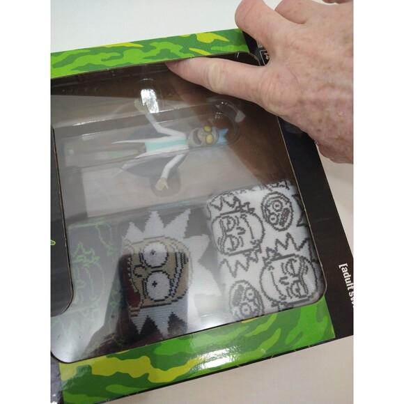 New in Box Rick and Morty Vinyl Rick Sanchez Figure and 3 Sock Bundle - Picture 2 of 9